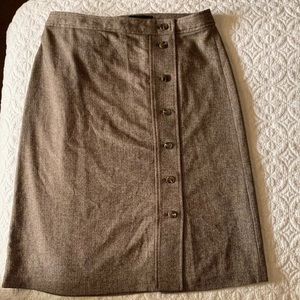 Talbots Brown Herringbone Skirt